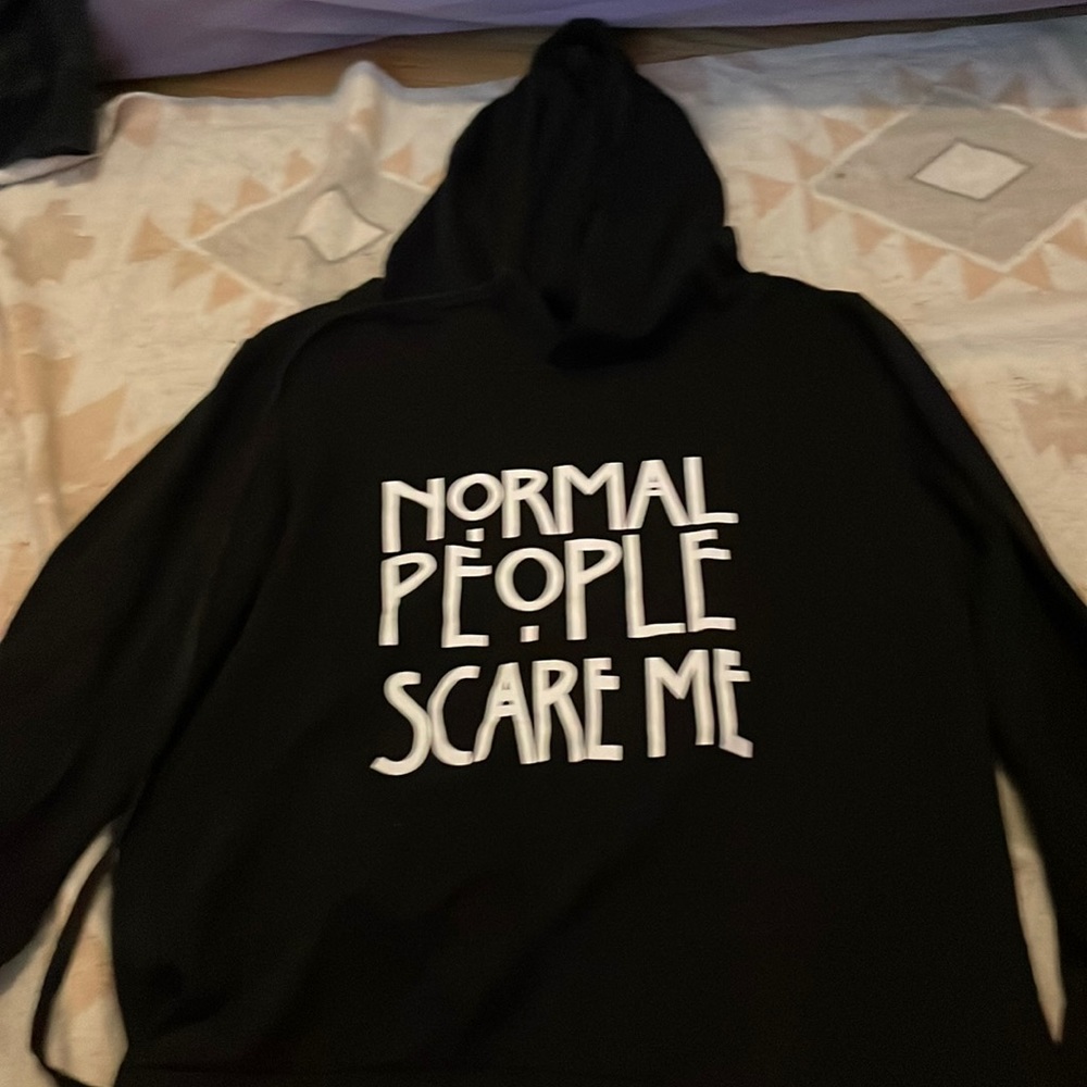Black normal people scare me hoodie